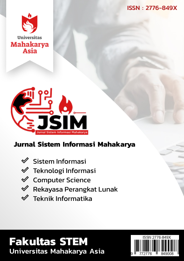 Cover JSIM (Jurnal Sistem Informasi Mahakarya)